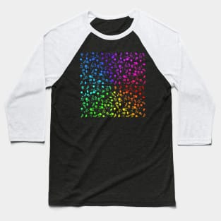 Rainbow Bouquet of Spring Flowers Pattern Baseball T-Shirt